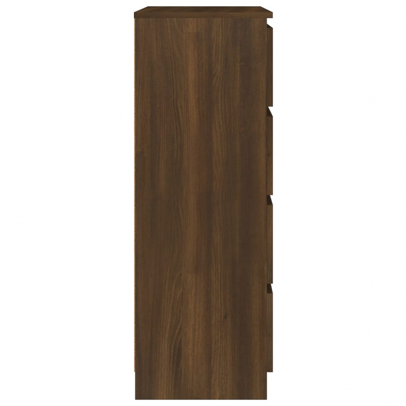 Sideboard Braun Eichen-Optik 60x35x98,5 cm Holzwerkstoff