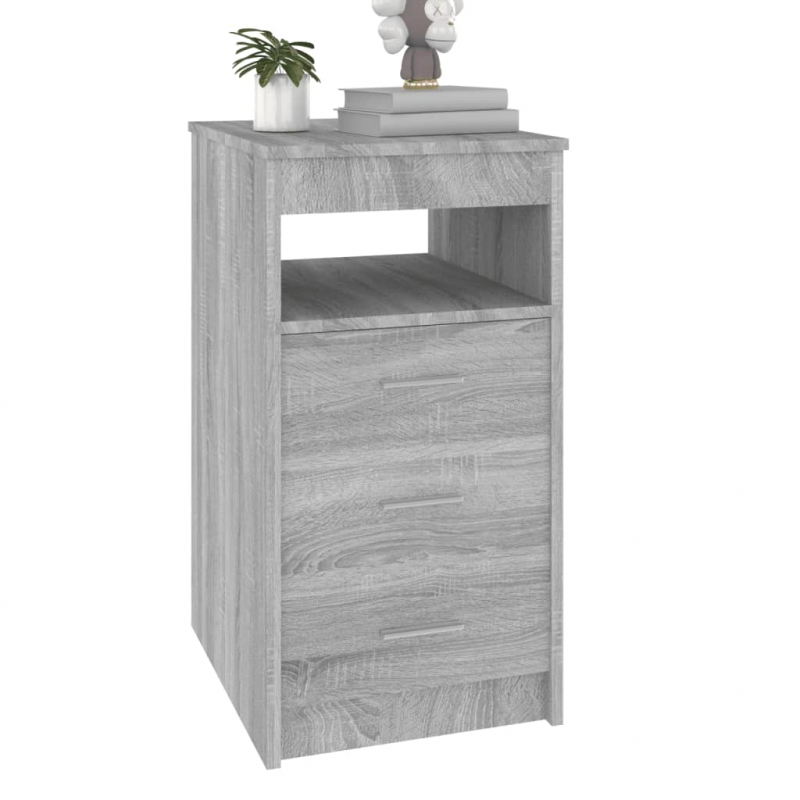 Sideboard mit Schubladen Grau Sonoma 40x50x76 cm Holzwerkstoff