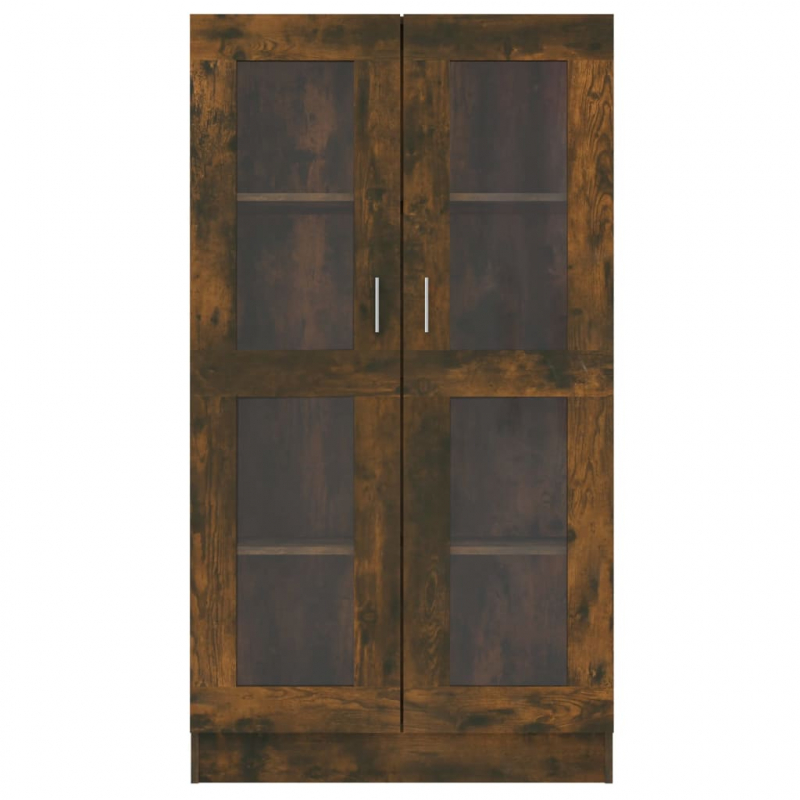 Vitrinenschrank Räuchereiche 82,5x30,5x150 cm Holzwerkstoff