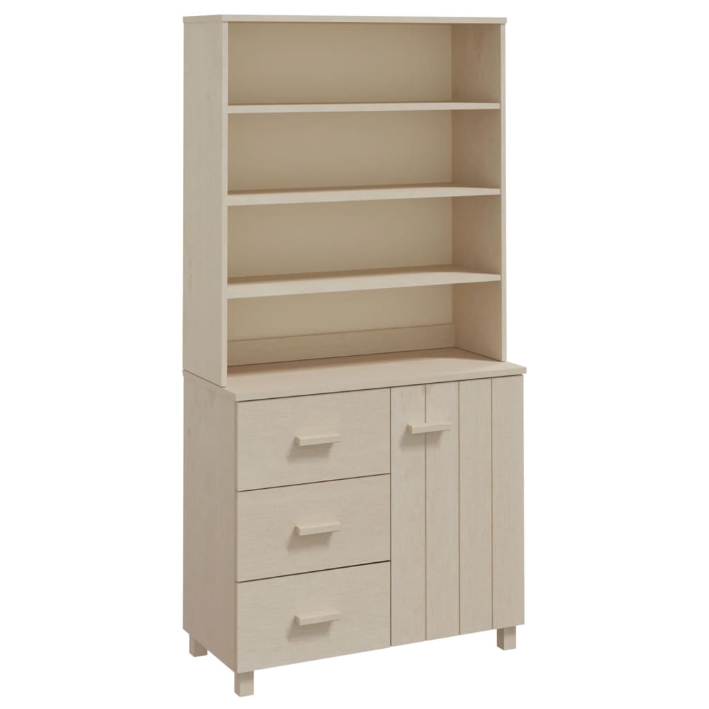 Highboard HAMAR Massivholz Kiefer Honigbraun