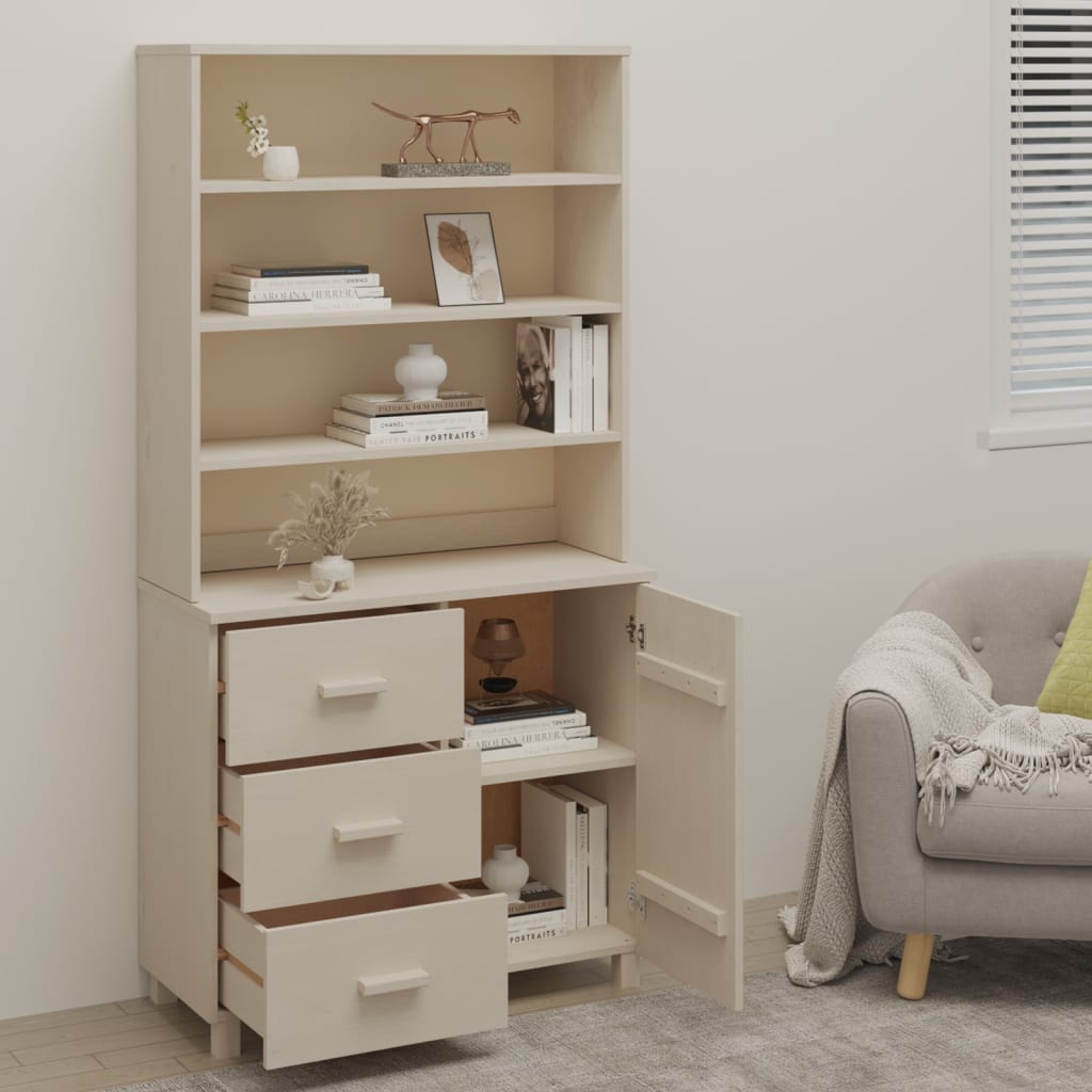 Highboard HAMAR Massivholz Kiefer Honigbraun
