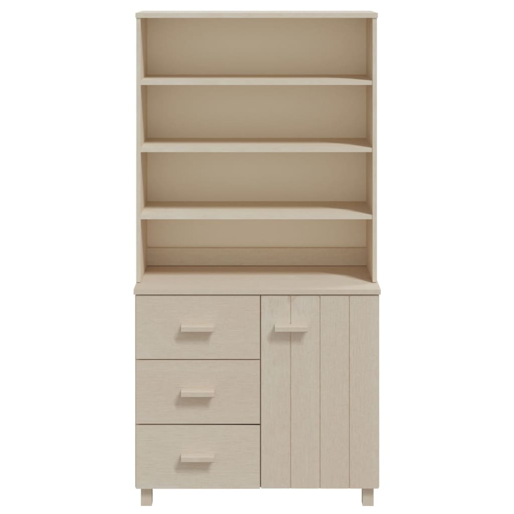 Highboard HAMAR Massivholz Kiefer Honigbraun