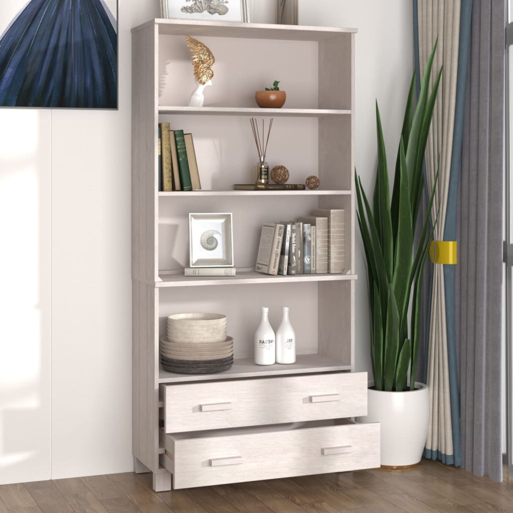 Highboard HAMAR Massivholz Kiefer Weiß