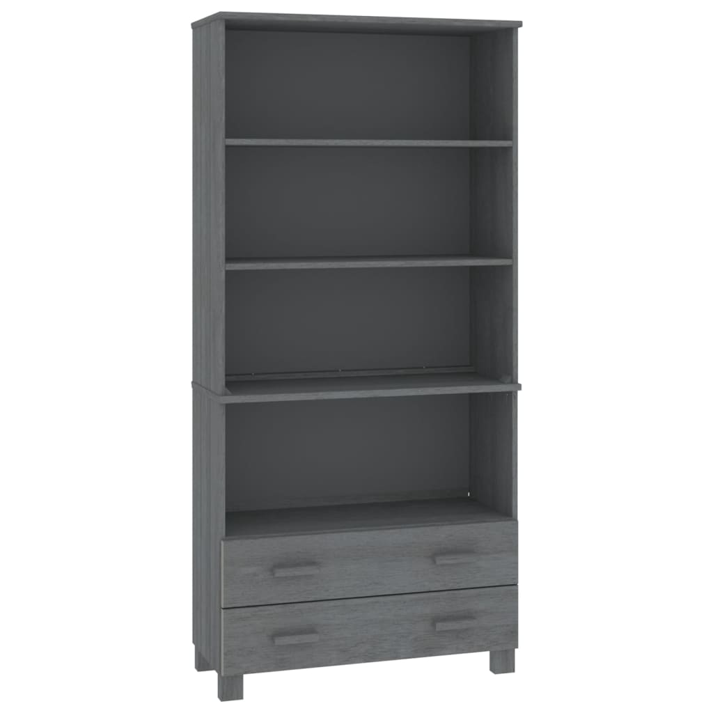 Highboard HAMAR Massivholz Kiefer Dunkelgrau