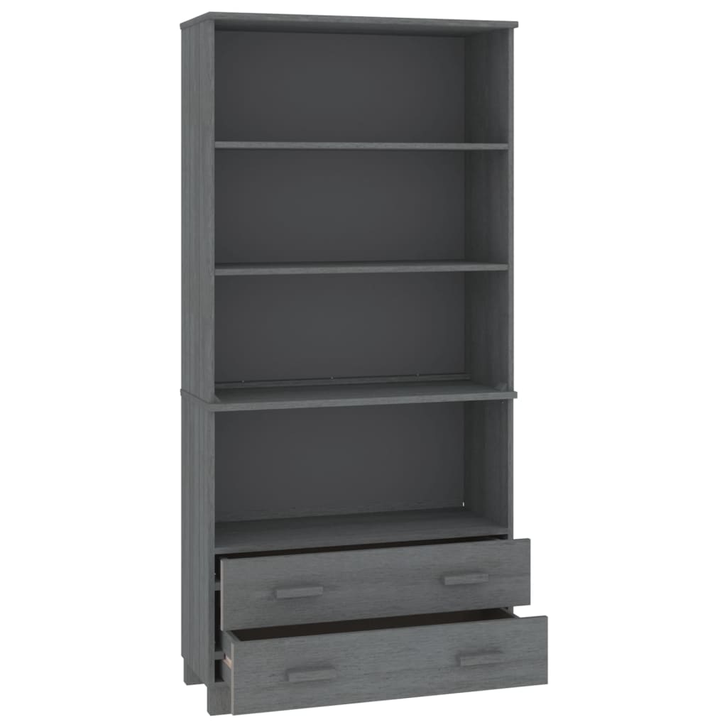 Highboard HAMAR Massivholz Kiefer Dunkelgrau