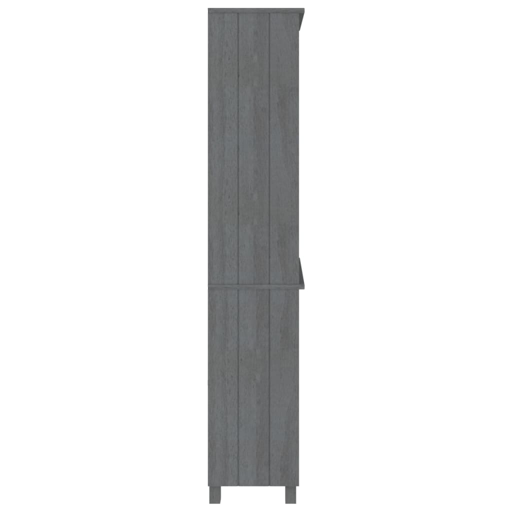 Highboard HAMAR Massivholz Kiefer Dunkelgrau