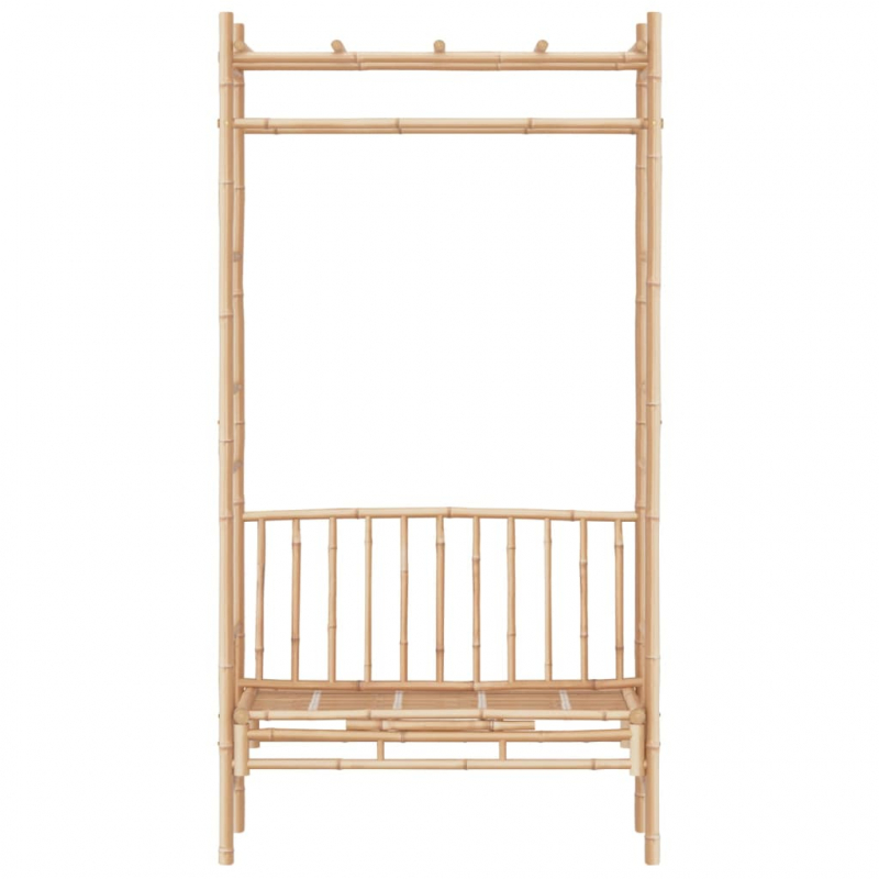 Gartenbank mit Pergola 116 cm Bambus