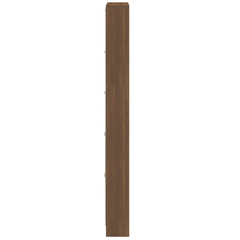 Schuhschrank Braun Eichen-Optik 59x17x169 cm Holzwerkstoff