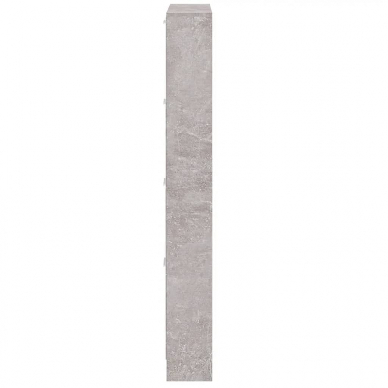 Schuhschrank Betongrau 59x17x150 cm Holzwerkstoff