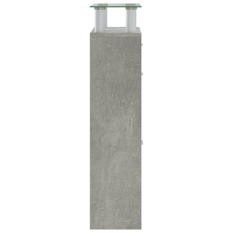 Schuhschrank Betongrau 63x24x104 cm Holzwerkstoff