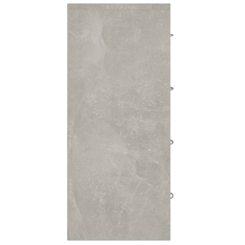Kommode mit 4 Schubladen 60x30,5x71 cm Betongrau