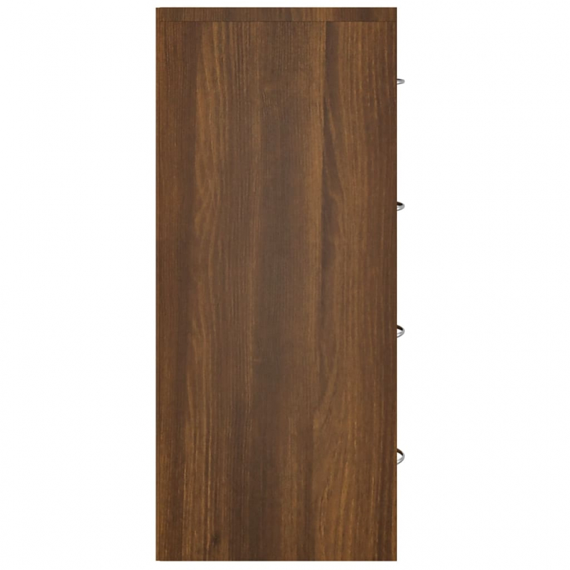 Kommode mit 4 Schubladen 60x30,5x71 cm Braun Eichen-Optik