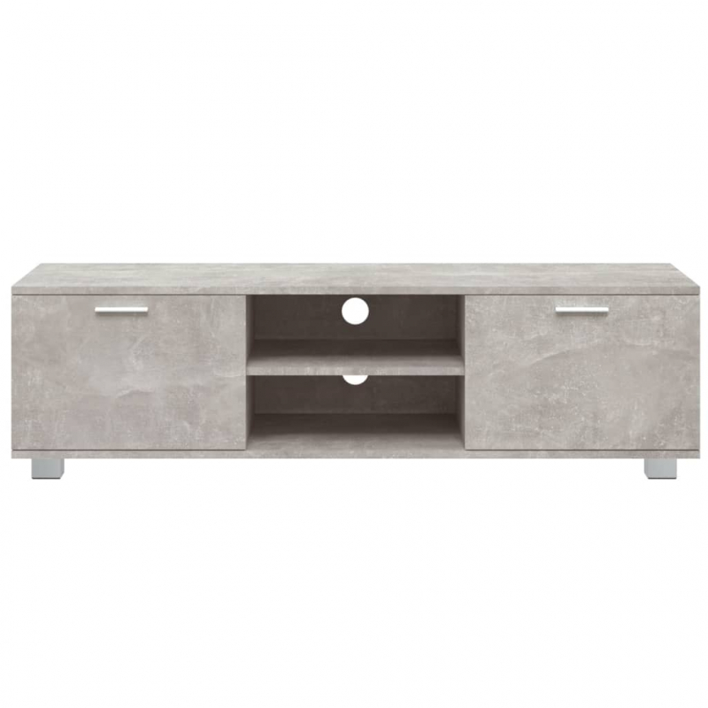 TV-Schrank Betongrau 140x40,5x35 cm Holzwerkstoff