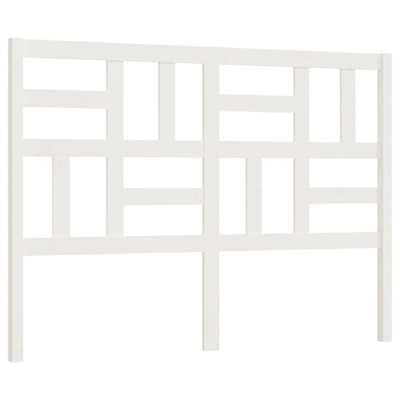 Bett-Kopfteil Weiß 166x4x104 cm Massivholz Kiefer