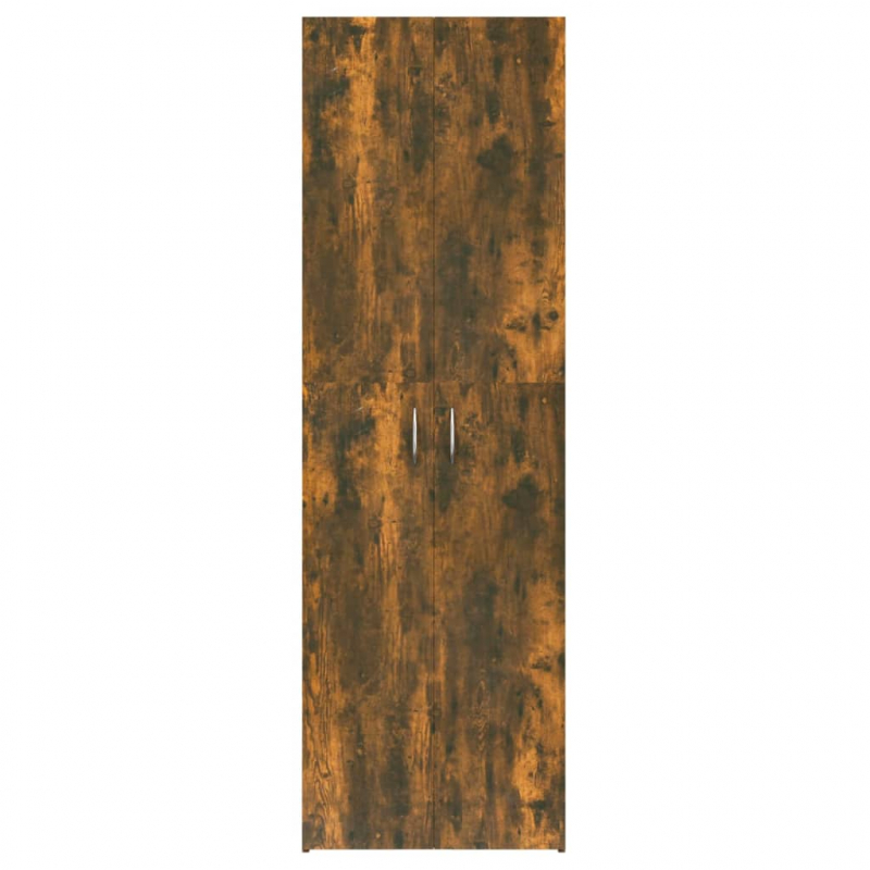 Büroschrank Räuchereiche 60x32x190 cm Holzwerkstoff