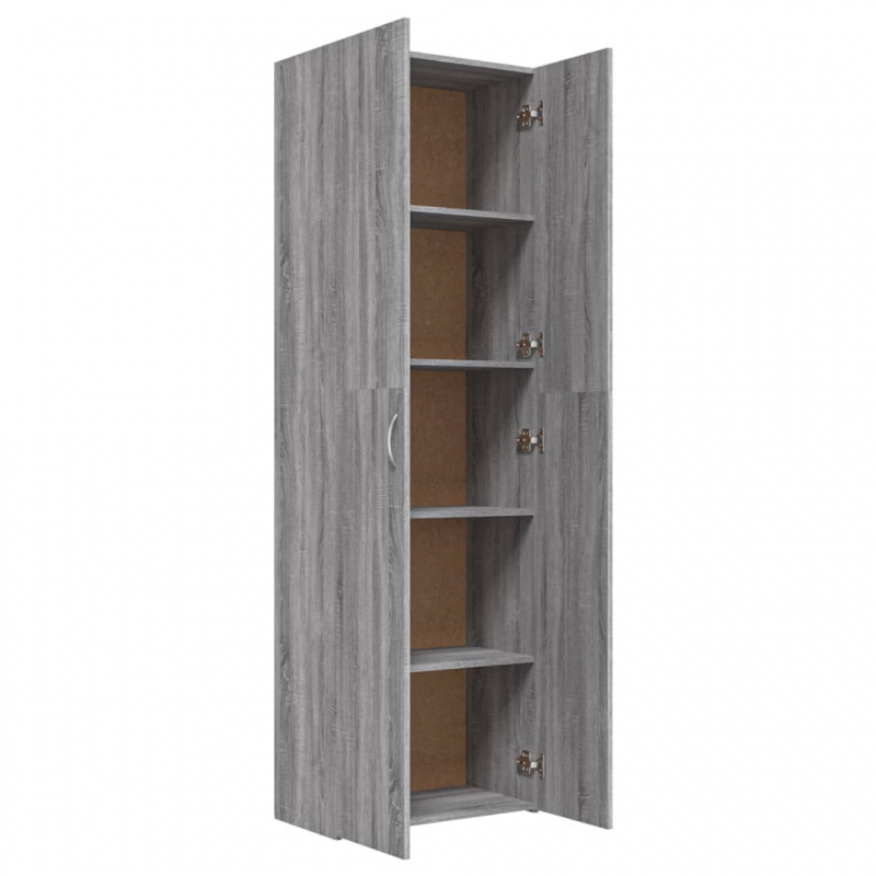 Büroschrank Grau Sonoma 60x32x190 cm Holzwerkstoff