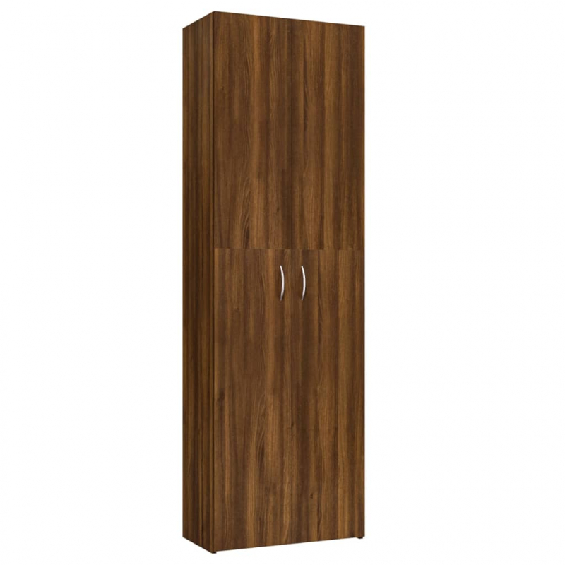 Büroschrank Braun Eichen-Optik 60x32x190 cm Holzwerkstoff