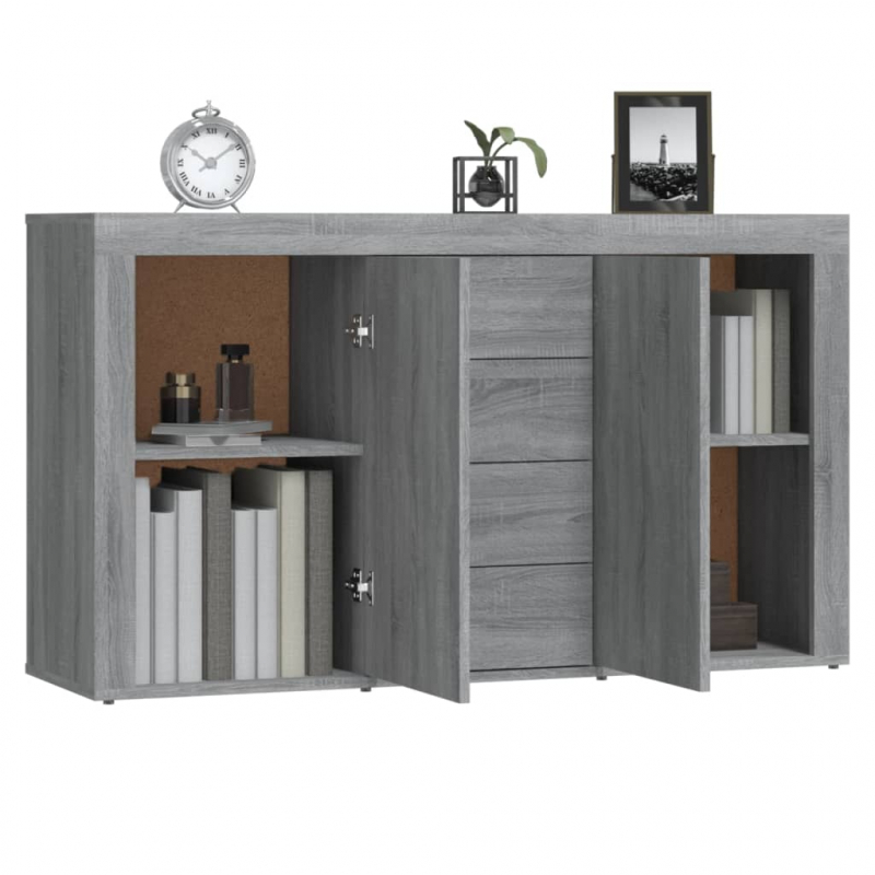 Sideboard Grau Sonoma 120x36x69 cm Holzwerkstoff