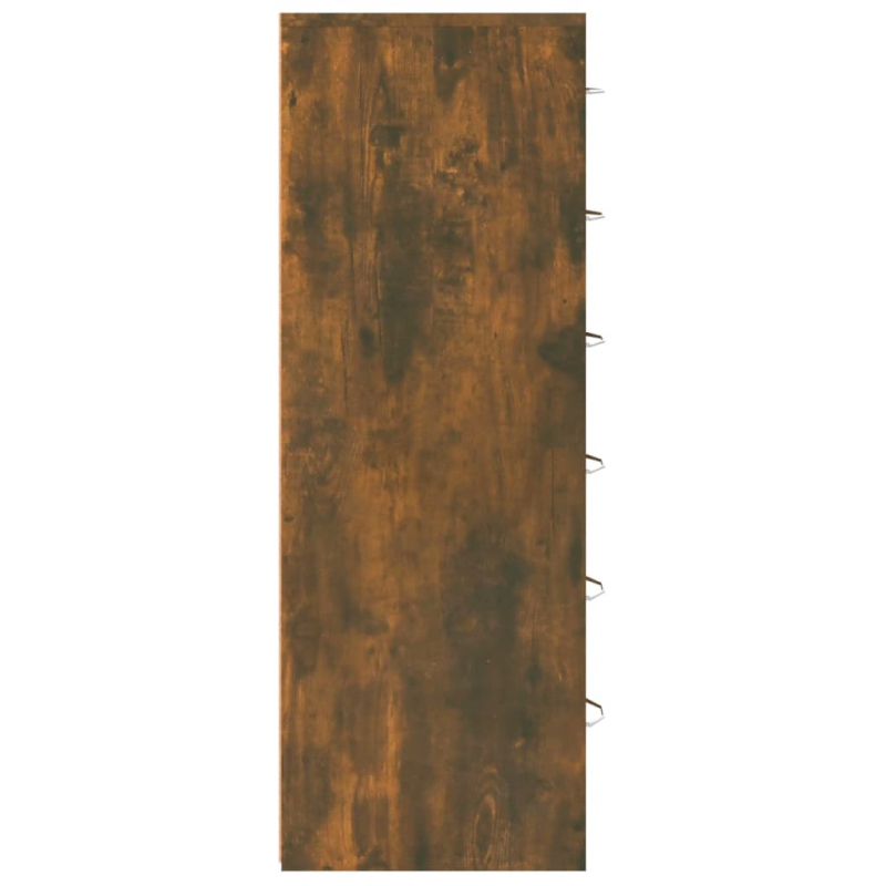 Sideboard 6 Schubladen Räuchereiche 50x34x96 cm Holzwerkstoff