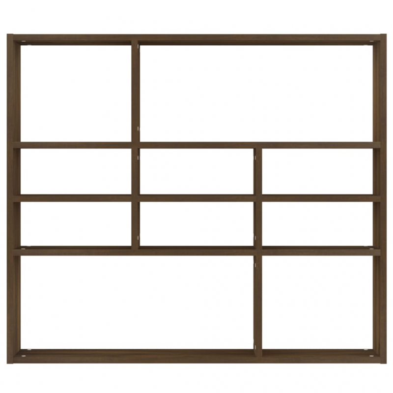 Wandregal Braun Eichen-Optik 90x16x78 cm Holzwerkstoff