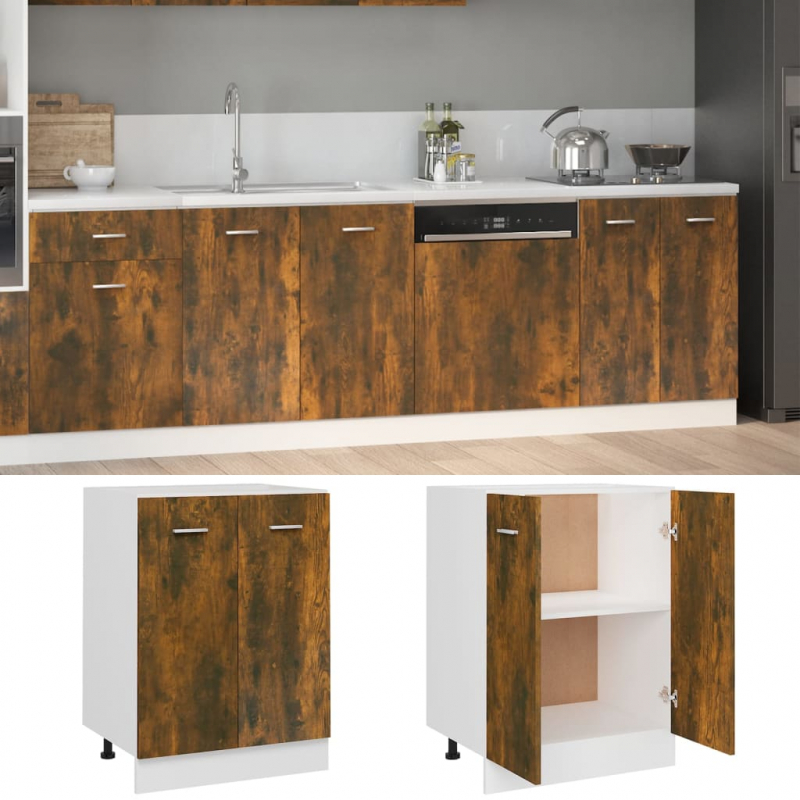 Unterschrank Lyon Räuchereiche 60x46x81,5 cm Holzwerkstoff
