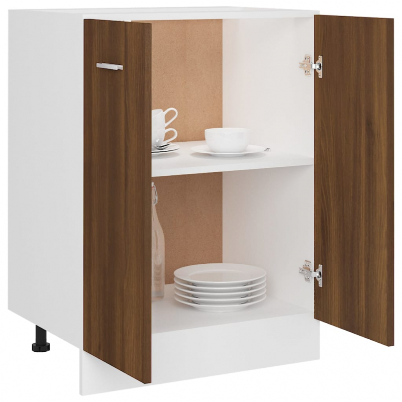 Unterschrank Lyon Braun Eichen-Optik 60x46x81,5 cm Holzwerkstoff