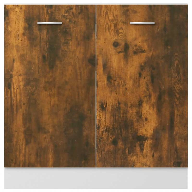 Spülenunterschrank Räuchereiche 80x46x81,5 cm Holzwerkstoff