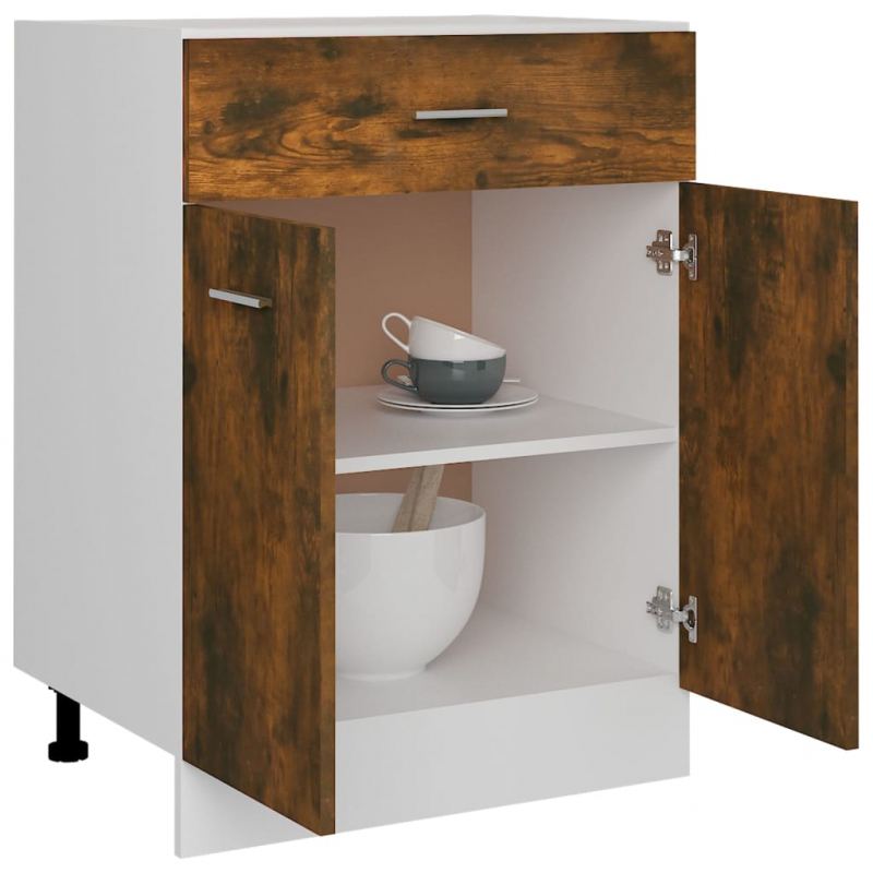 Unterschrank mit Schublade Lyon Räuchereiche 60x46x81,5 cm