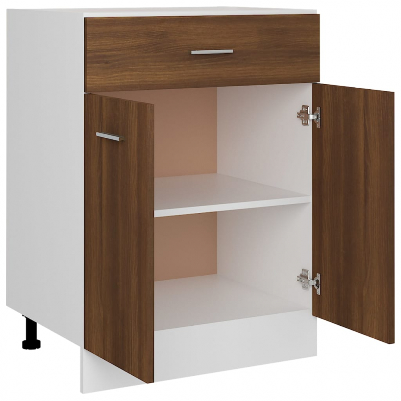 Unterschrank mit Schublade Lyon Braun Eichen-Optik 60x46x81,5 cm