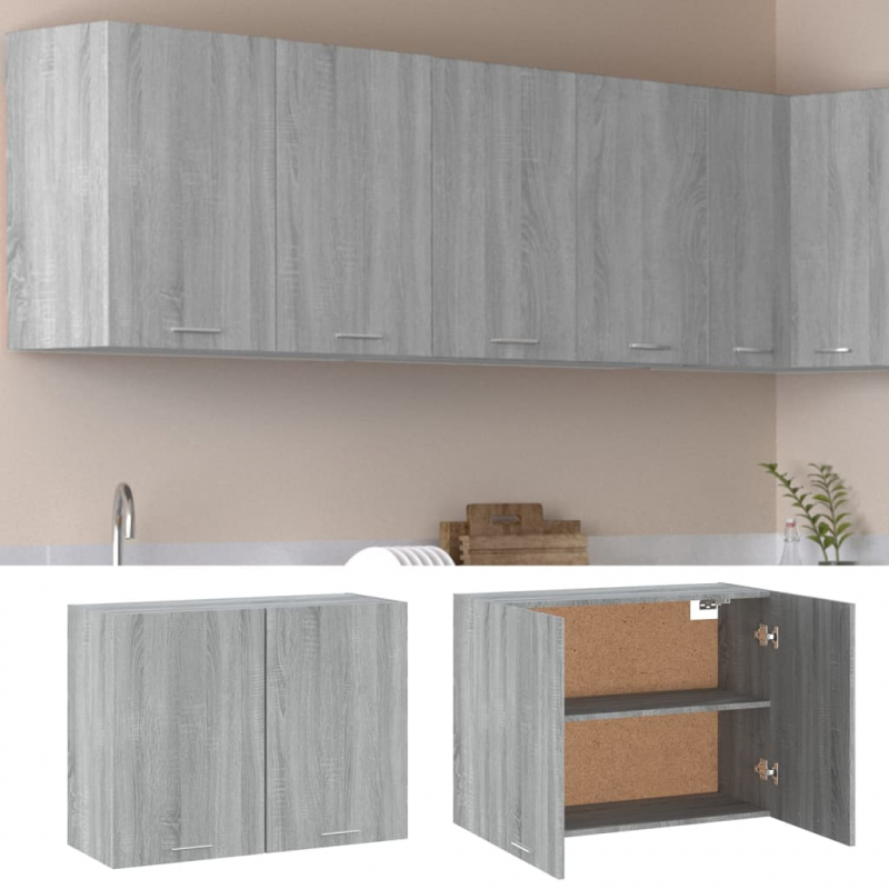 Hängeschrank Grau Sonoma 80x31x60 cm Holzwerkstoff