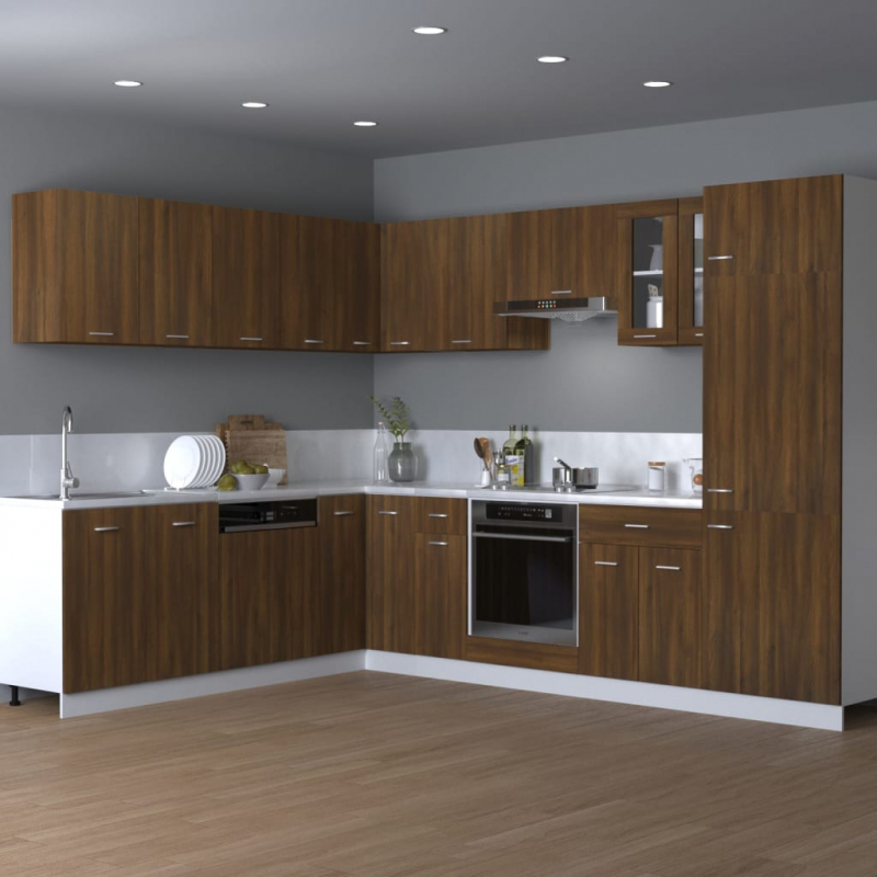 Hängeschrank Lyon Braun Eichen-Optik 80x31x60 cm Holzwerkstoff