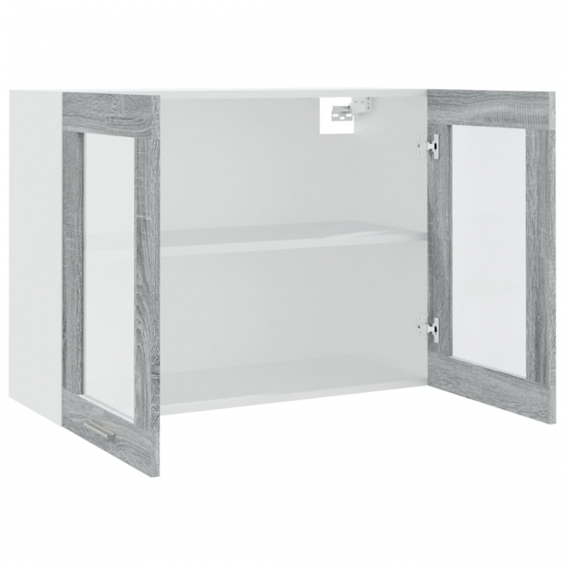 Hängeschrank Lyon Glas Grau Sonoma 80x31x60 cm Holzwerkstoff