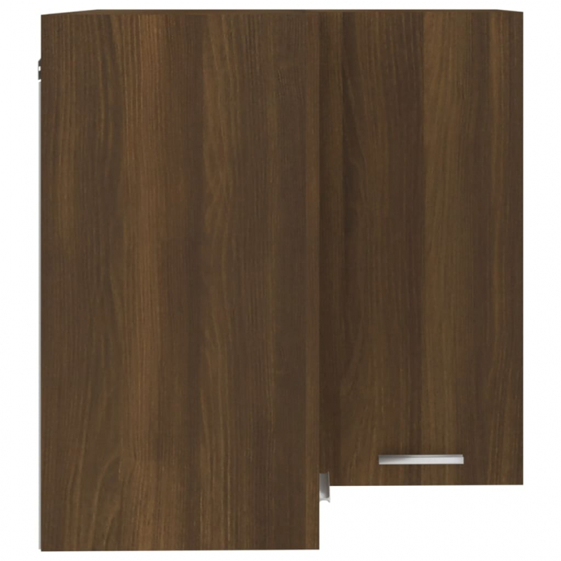 Eck-Hängeschrank Braun Eiche-Optik 57x57x60 cm Holzwerkstoff