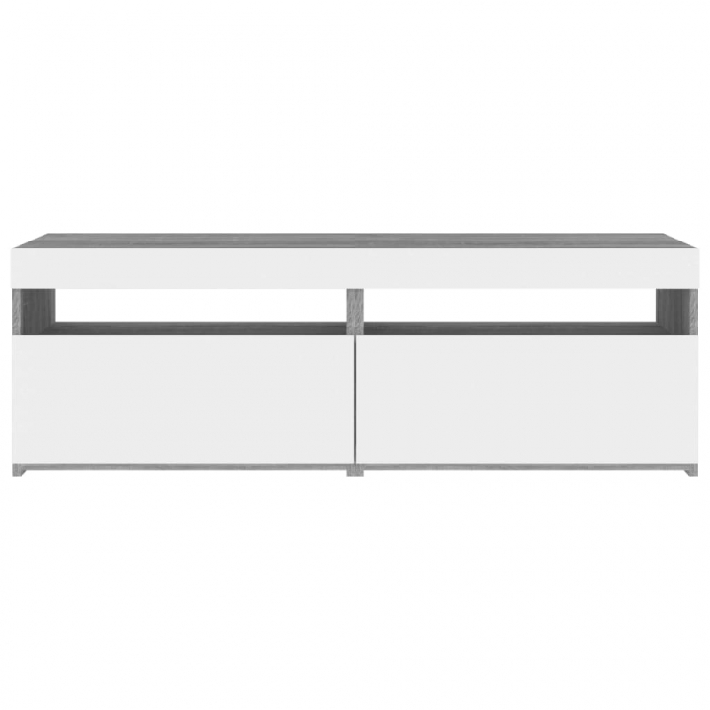 TV-Schränke 2 Stk. mit LED-Leuchten Grau Sonoma 60x35x40 cm