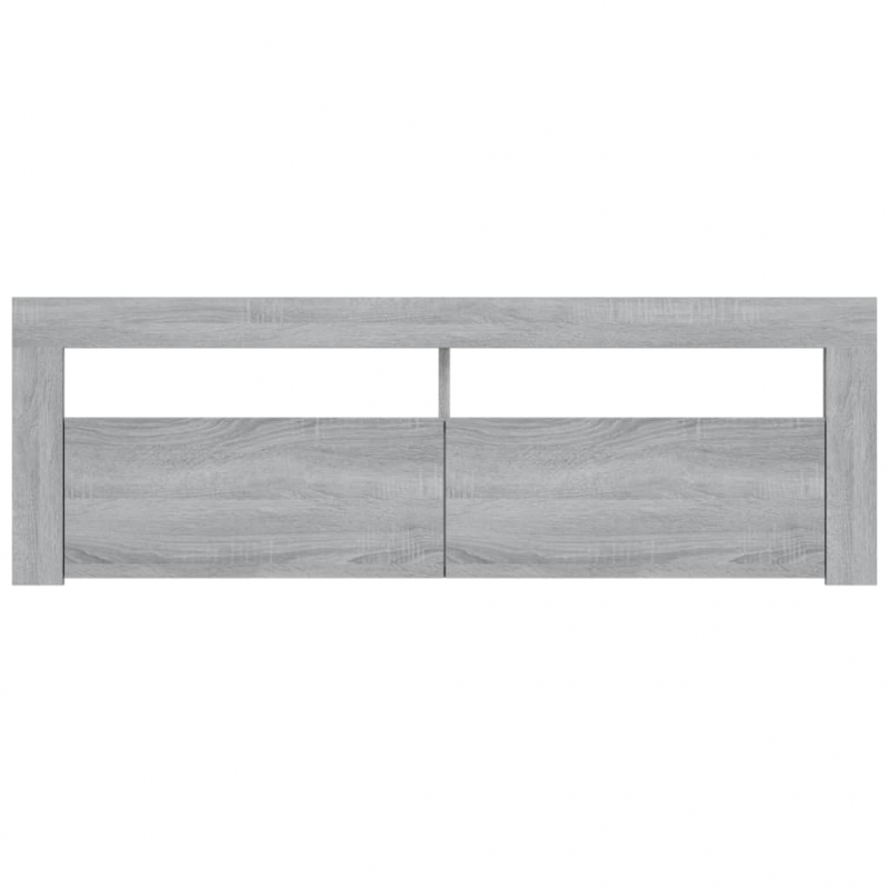 TV-Schrank mit LED-Leuchten Grau Sonoma 120x35x40 cm