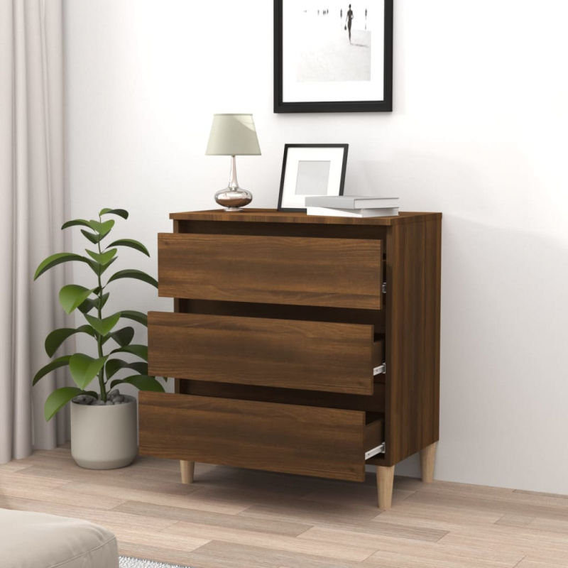 Sideboard Braun Eichen-Optik 60x35x69 cm Holzwerkstoff