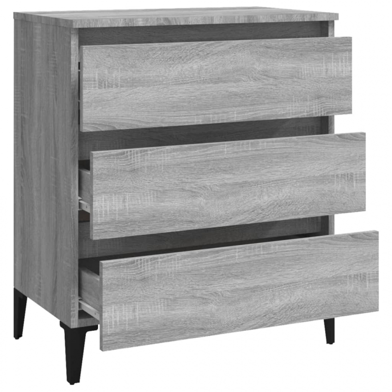 Sideboard Grau Sonoma 60x35x69 cm Holzwerkstoff
