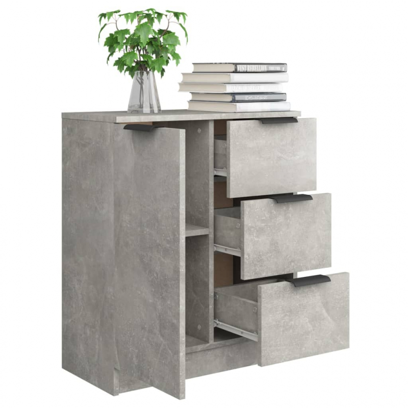 Sideboard Betongrau 60x30x70 cm Holzwerkstoff