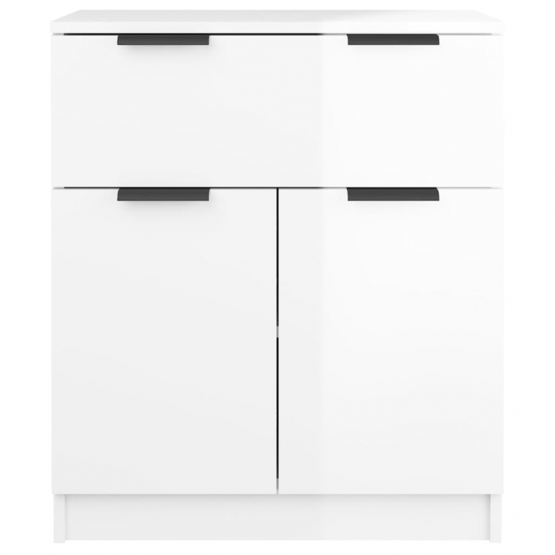 Sideboard Hochglanz-Weiß 60x30x70 cm Holzwerkstoff