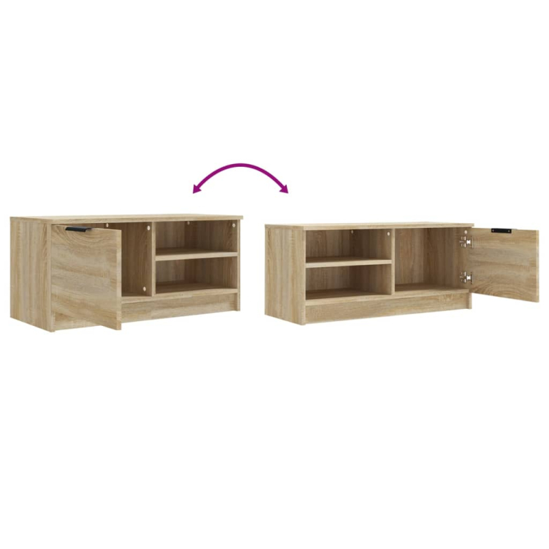 TV-Schränke 2 Stk. Sonoma-Eiche 80x35x36,5 cm Holzwerkstoff