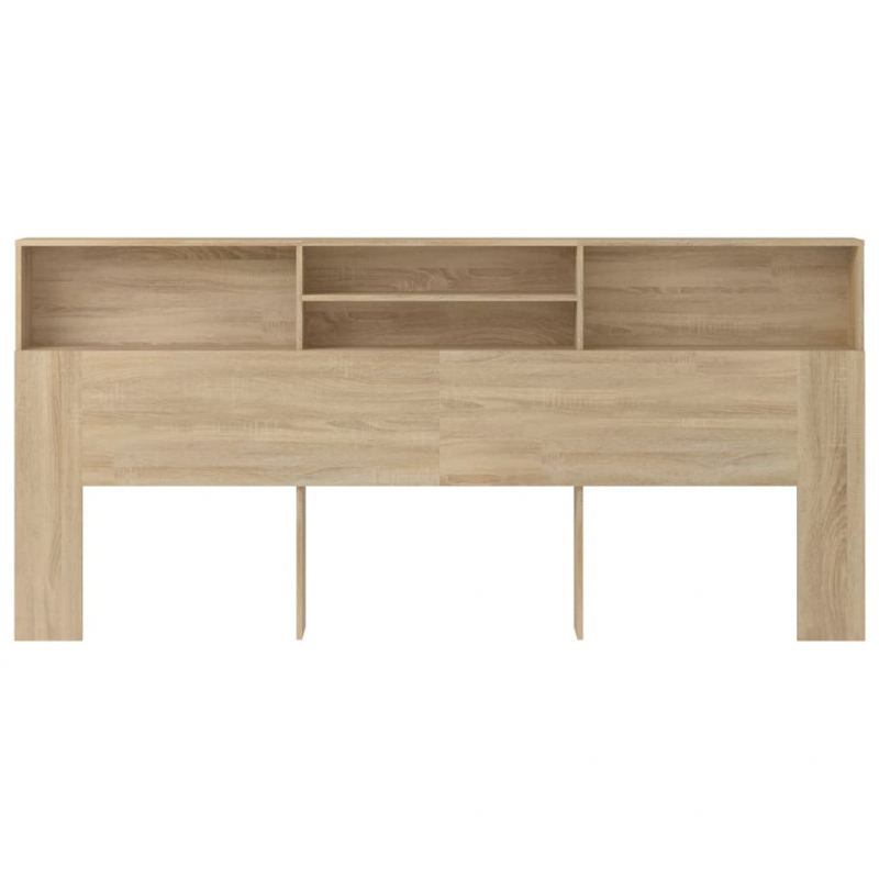 Kopfteil mit Ablagen Sonoma-Eiche 220x19x103,5 cm