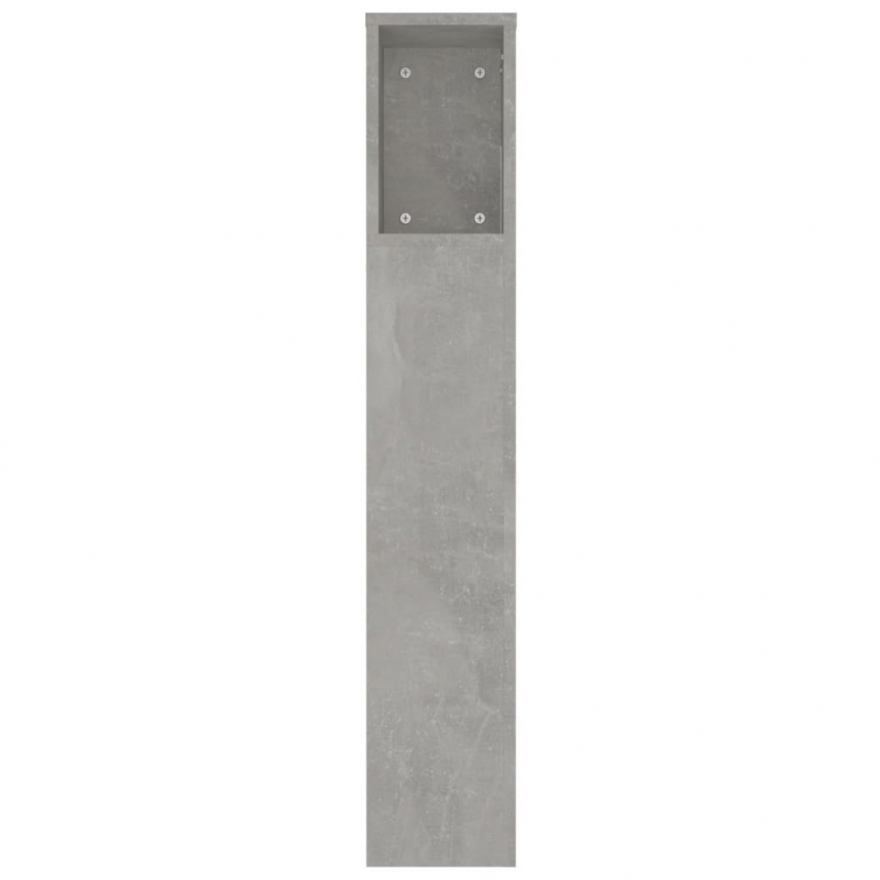 Kopfteil mit Ablagen Betongrau 220x18,5x104,5 cm