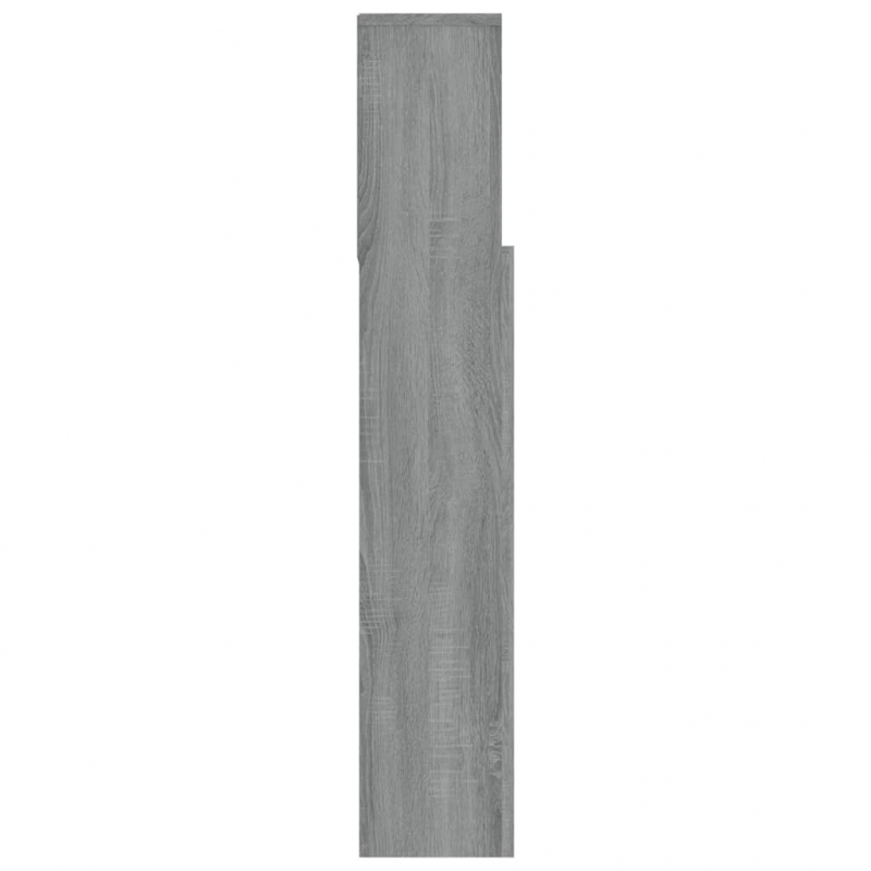 Kopfteil mit Ablagen Grau Sonoma 120x19x103,5 cm