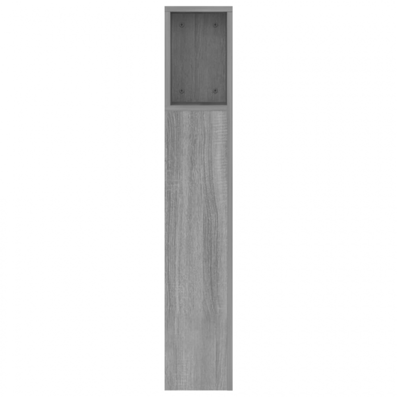 Kopfteil mit Ablagen Grau Sonoma 160x18,5x104,5 cm