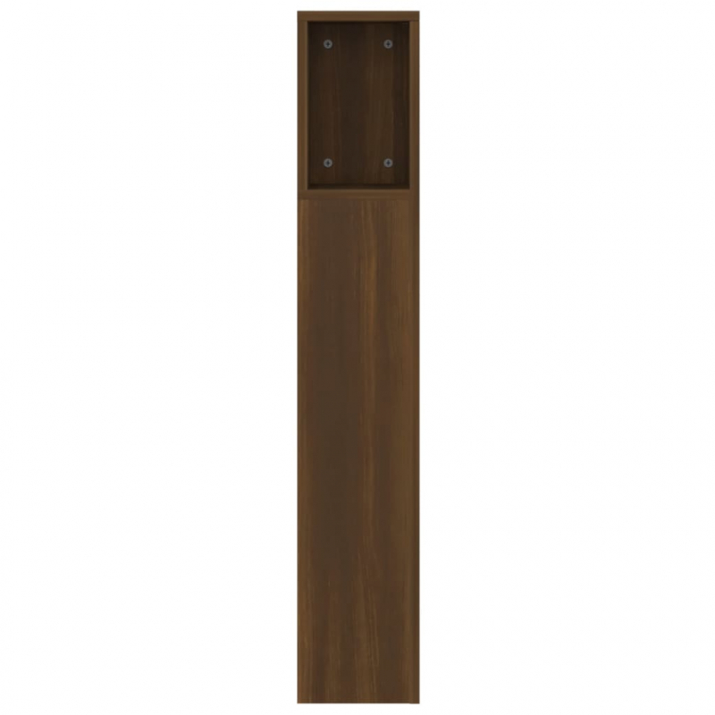 Kopfteil mit Ablagen Braun Eichen-Optik 160x18,5x104,5 cm