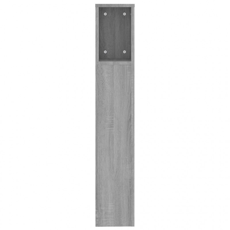 Kopfteil mit Ablagen Grau Sonoma 200x18,5x104,5 cm