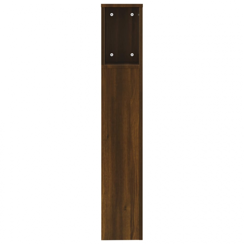 Kopfteil mit Ablagen Braun Eichen-Optik 200x18,5x104,5 cm
