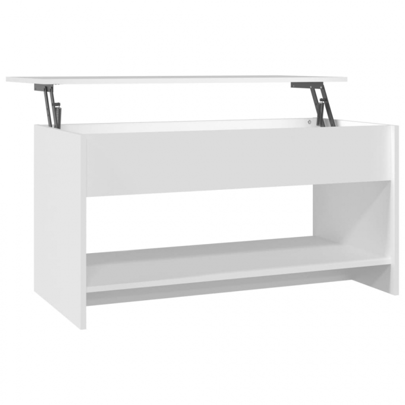 Couchtisch Weiß 102x50x52,5 cm Holzwerkstoff