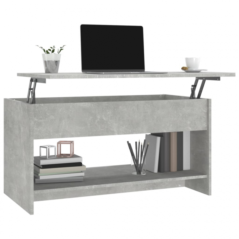 Couchtisch Betongrau 102x50x52,5 cm Holzwerkstoff