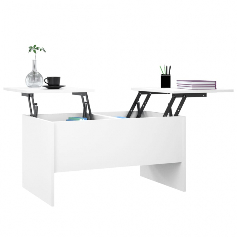 Couchtisch Weiß 80x50x42,5 cm Holzwerkstoff